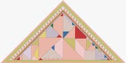 Jessie Zhao New York Double Sided Wool Silk Triangle Scarf Of Color Recombination