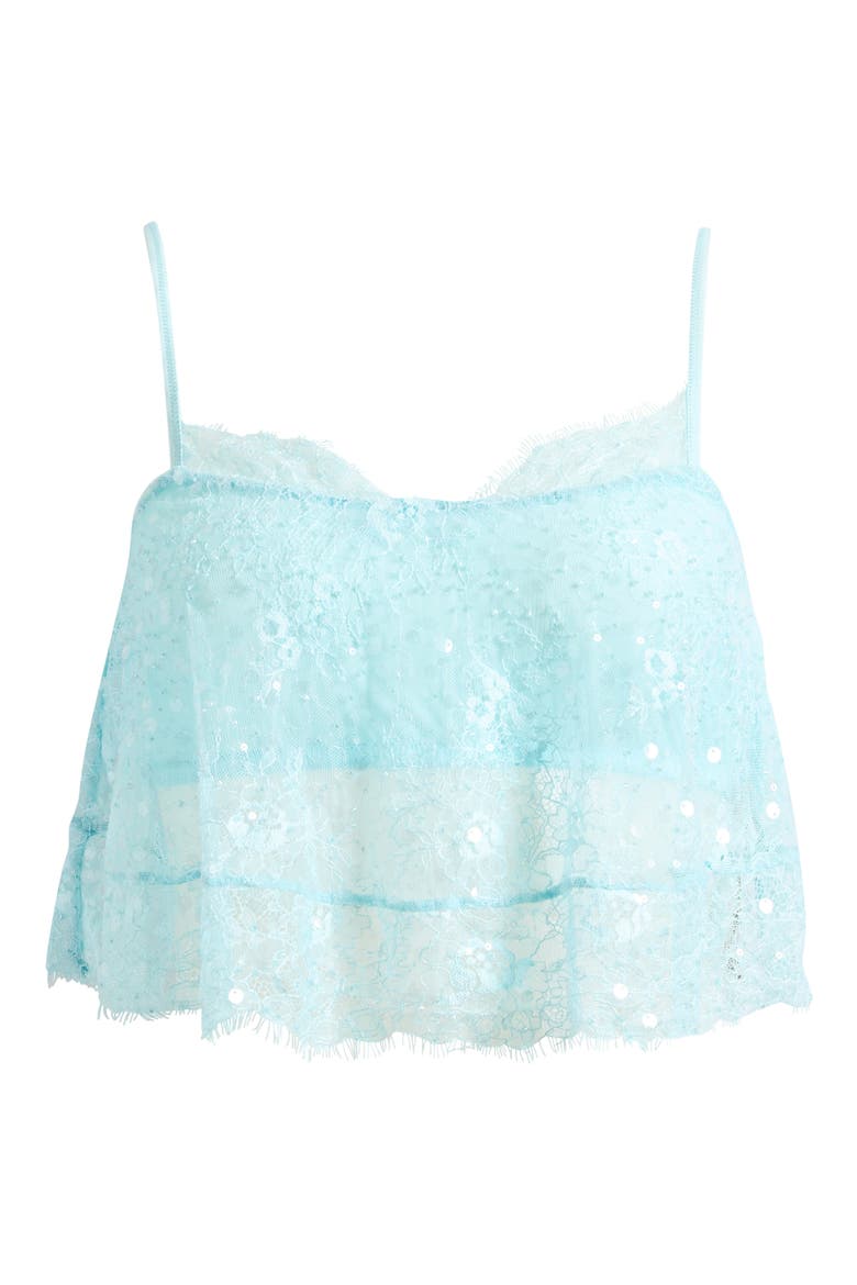 Desert Nights Sequin Crop Sheer Lace Camisole, Alternate, color, SPA RETREAT