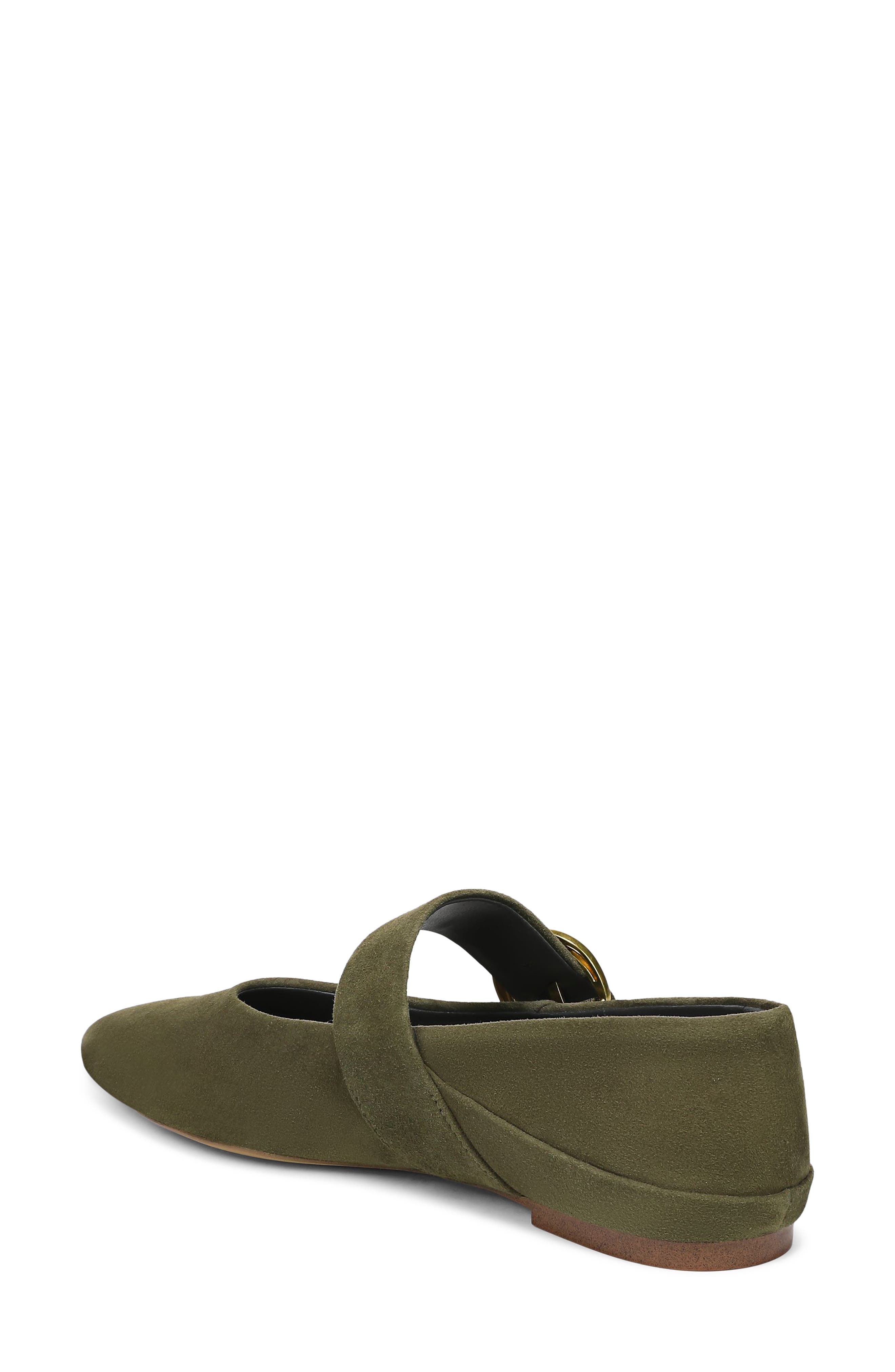 Reeva Mary Jane Flat, Alternate, color, GREEN SUEDE