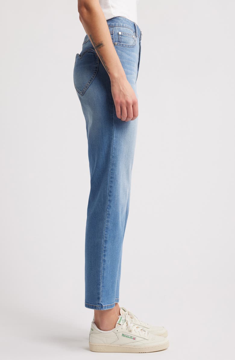 1822 Denim Cheeky Heart Pocket High Waist Straight Leg Jeans, Alternate, color, 