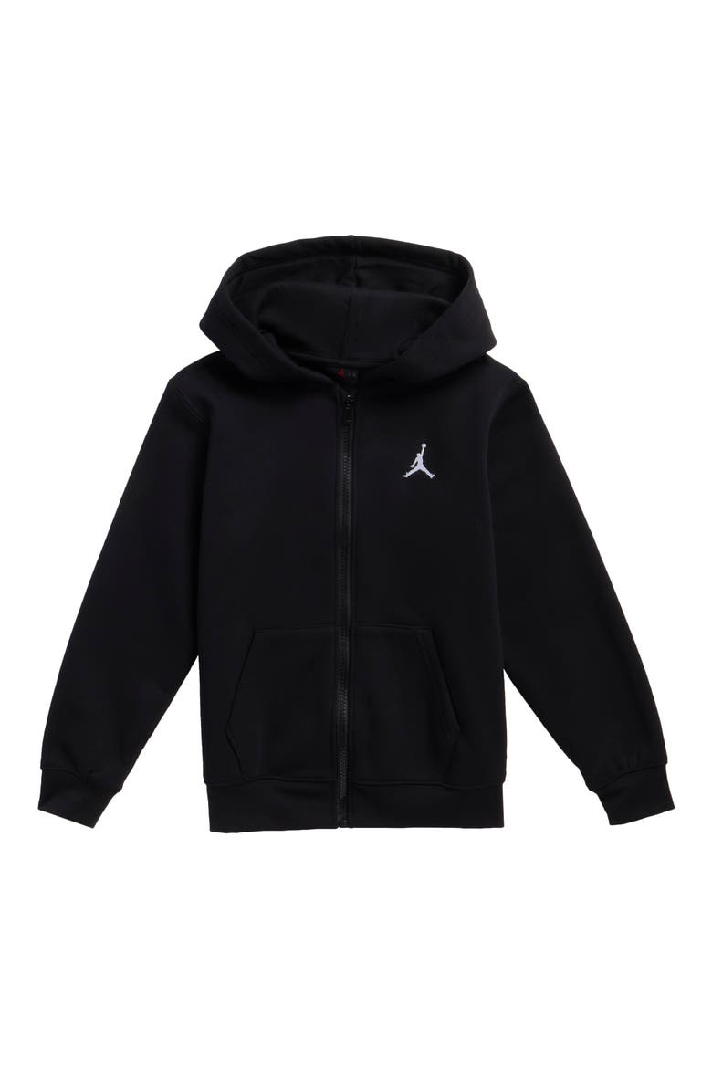 Kids' Brooklyn Fleece Zip-Up Hoodie, Main, color, BLACK