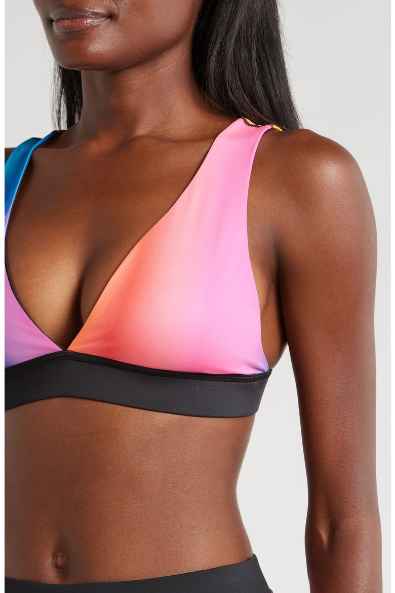 Reversible Plunge Bikini Top, Alternate, color, MELTING RAINBOW