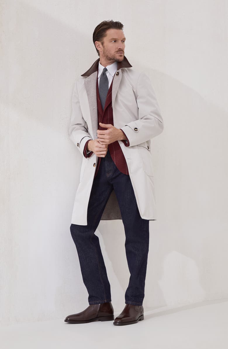 Brunello Cucinelli Redingote, Alternate, color, Ivory