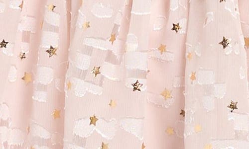 Pippa & Julie Vicky Sparkly Tiered Party Dress & Bloomers Set In Neutral