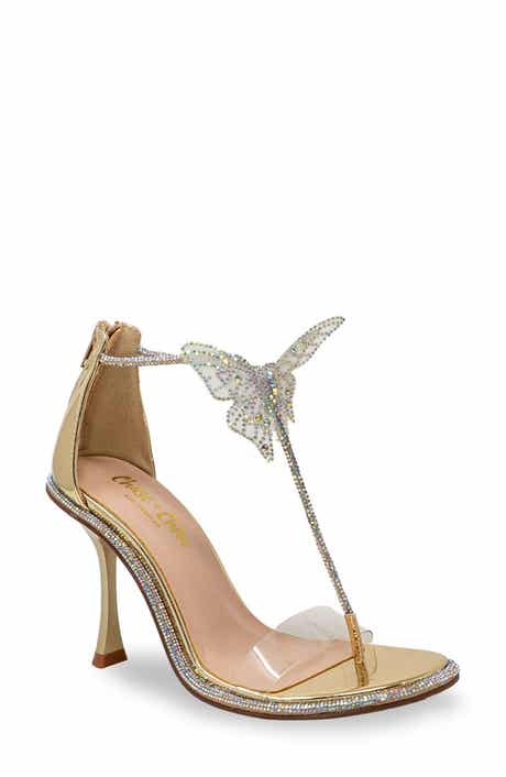 CHASE AND CHLOE Rhinestone Butterfly Sandal