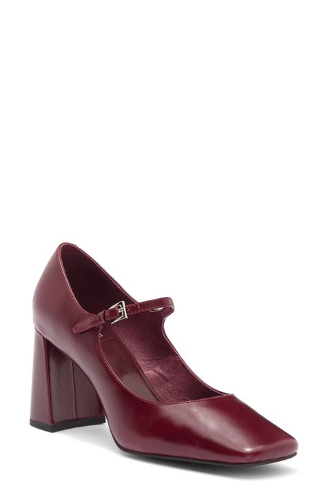 Burgundy dress shoes for ladies on sale