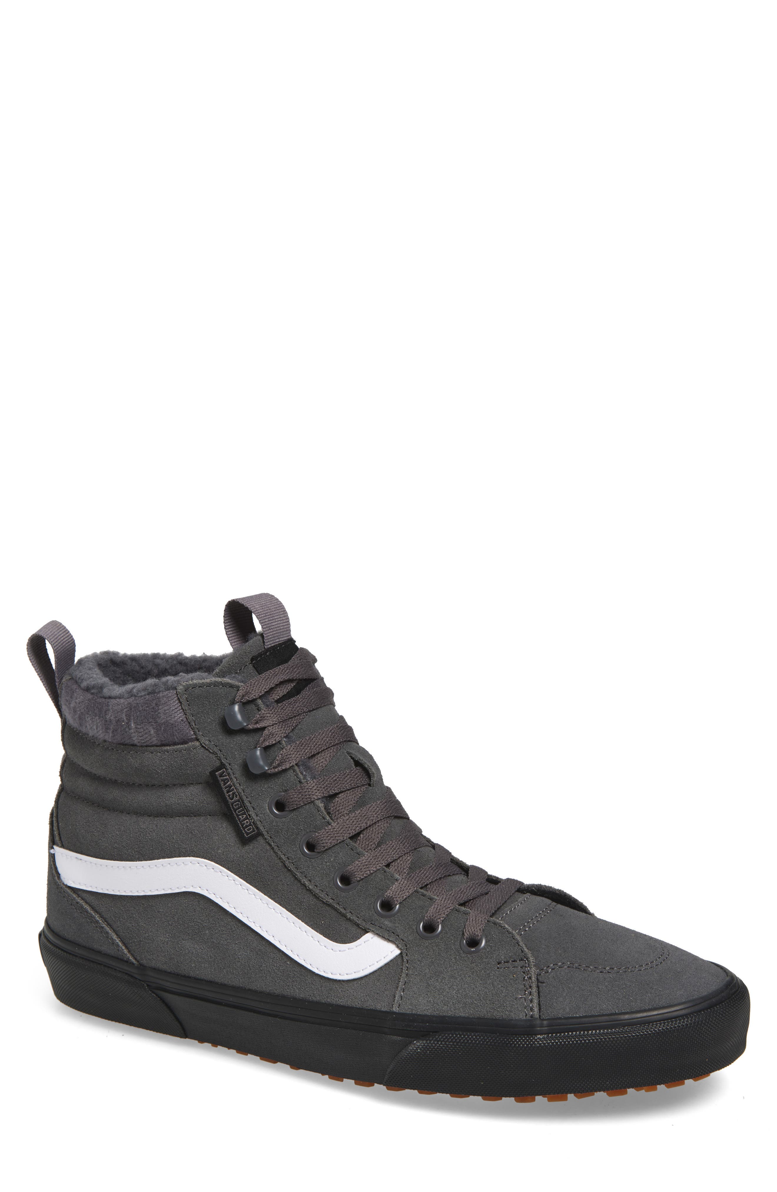 Vans Filmore Vansguard High Top Sneaker, Main, color, Sherpa Suede Pewter/ Blk