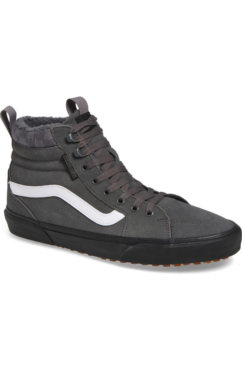 Vans Filmore Vansguard High Top Sneaker, Main, color, Sherpa Suede Pewter/ Blk