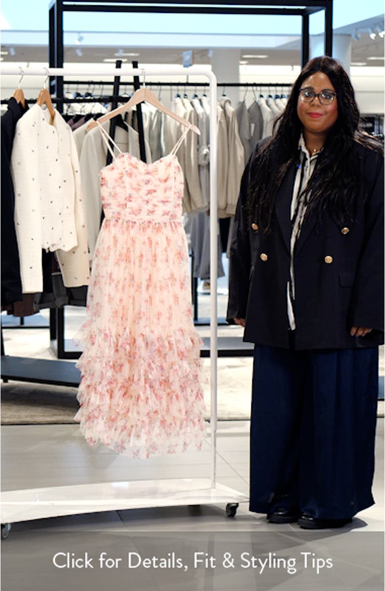 Irina Floral Ruffle Fit & Flare Midi Dress, sales video thumbnail