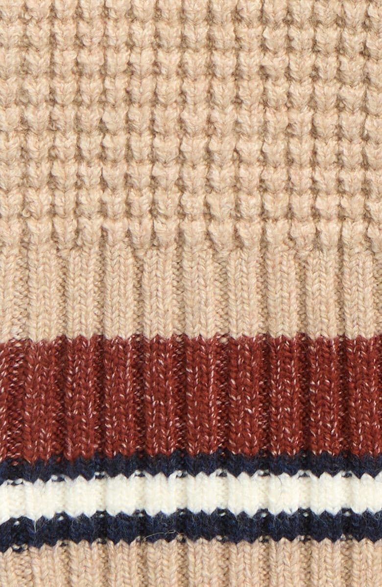 Faherty Jackson Stripe Tech Gloves, Alternate, color, Oatmeal Heather