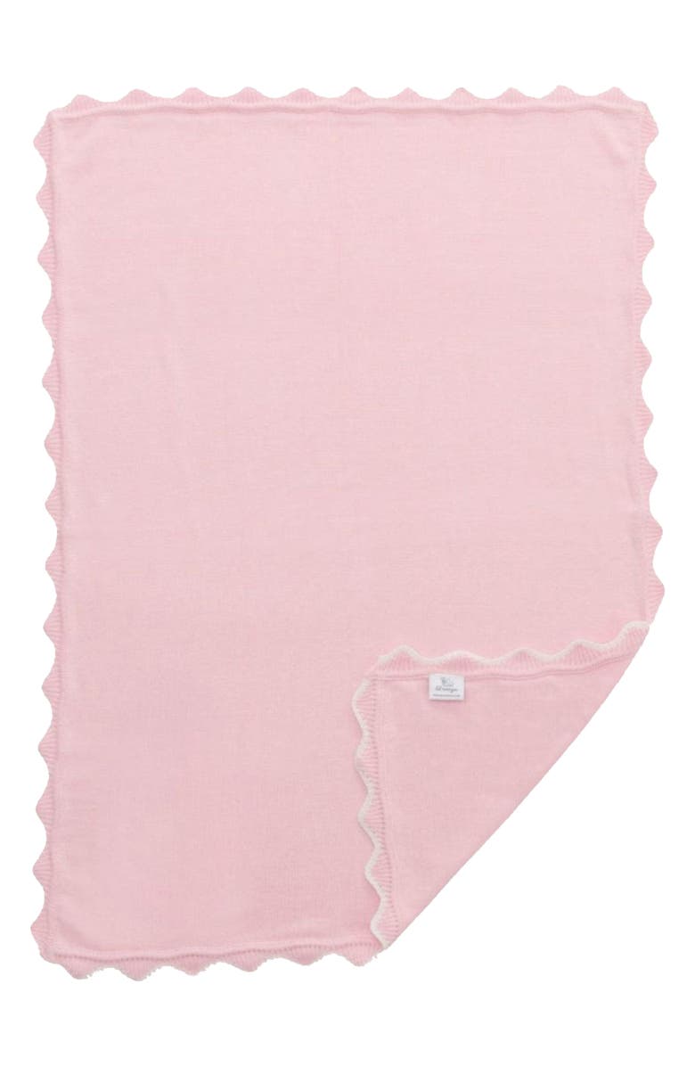 WEEZIE Scallop Trim Baby Blanket, Alternate, color, Light Pink
