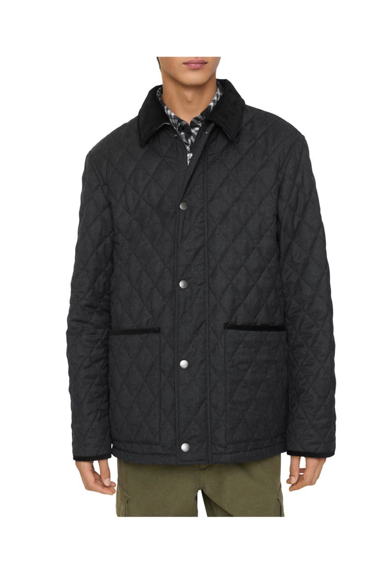 Quilted Nylon Haddington Jacket, Alternate, color, Black