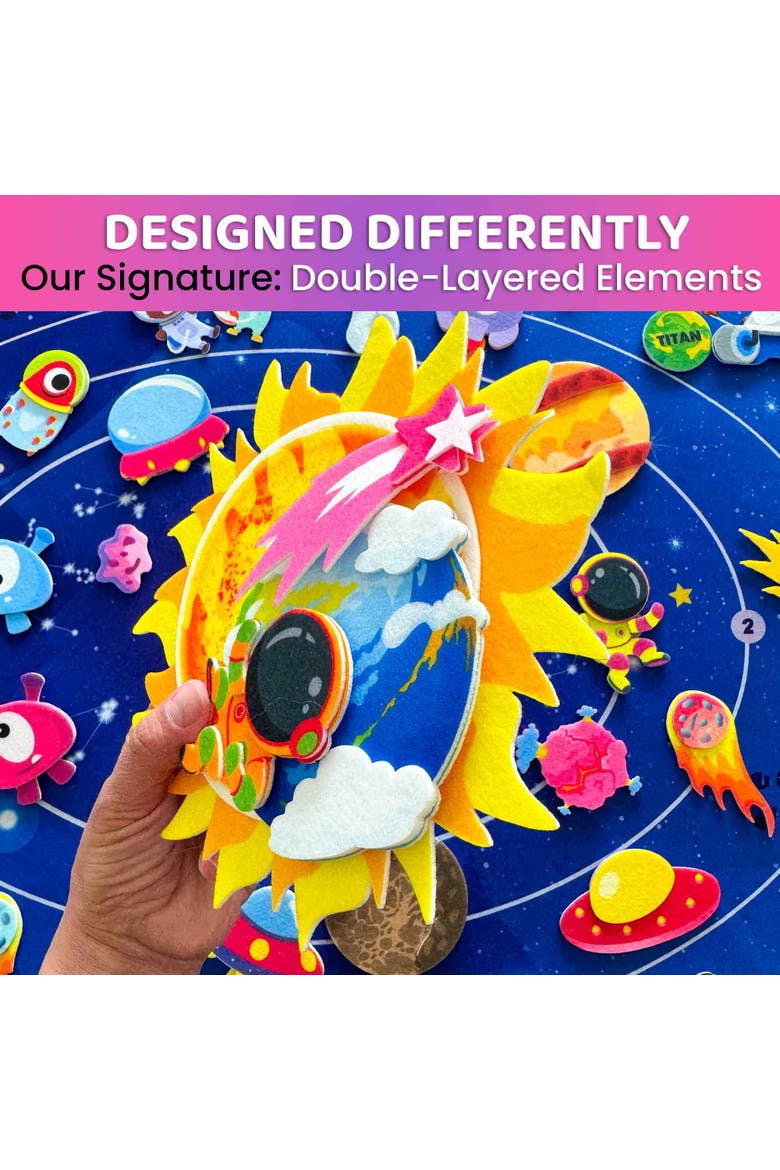 Kids Felt Board Learning Set, Alternate, color, Space