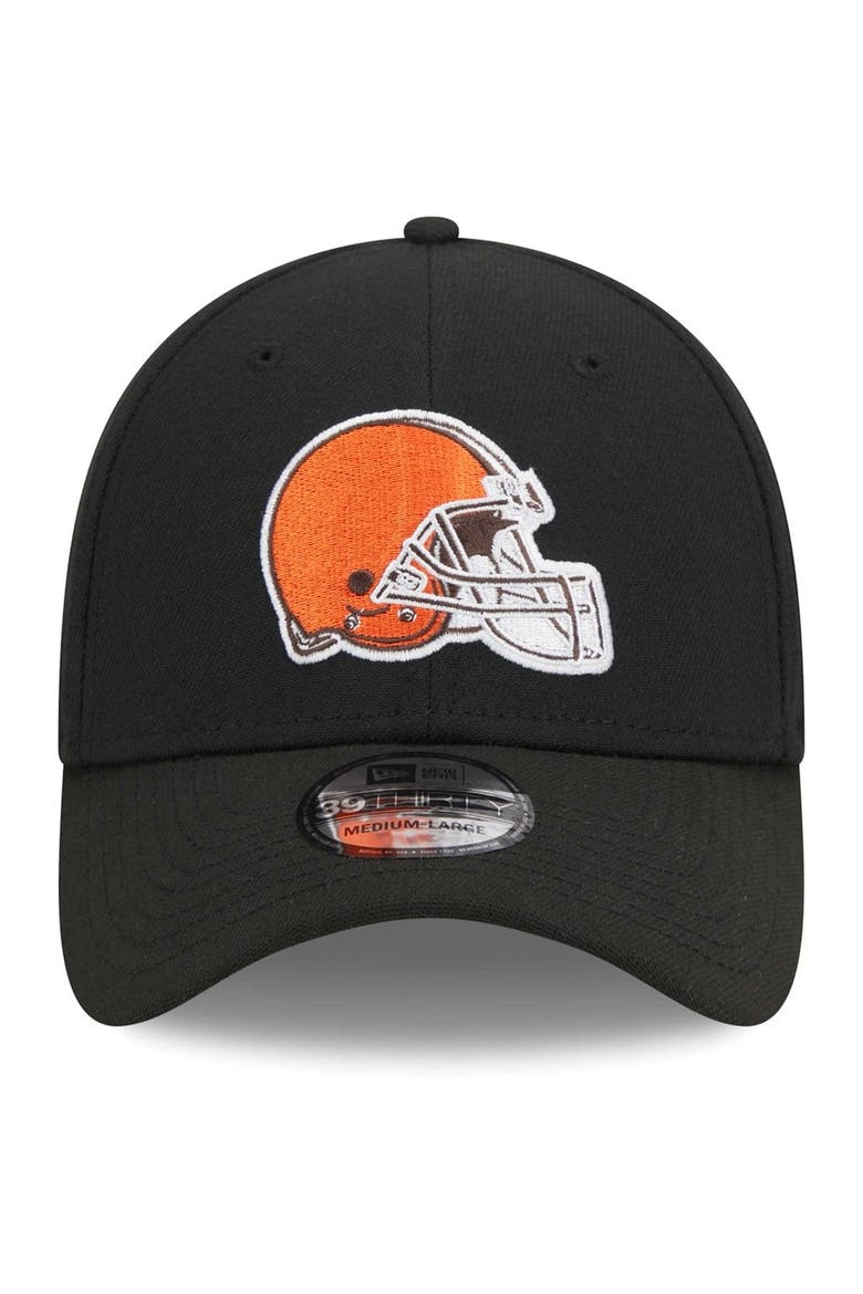 Men's New Era Black Cleveland Browns  Main 39THIRTY Flex Hat, Alternate, color, Black