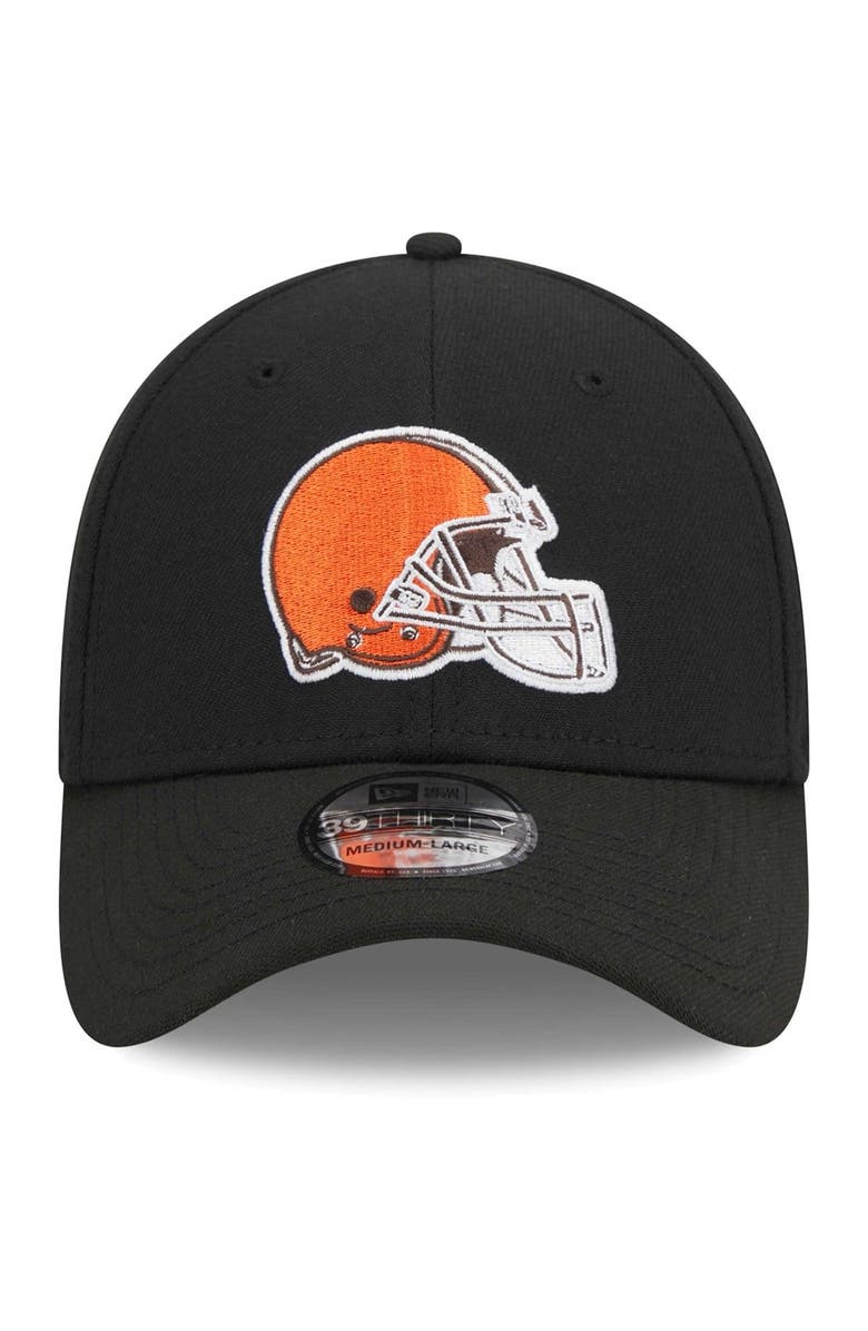 New Era Men's New Era Black Cleveland Browns  Main 39THIRTY Flex Hat, Alternate, color, Black
