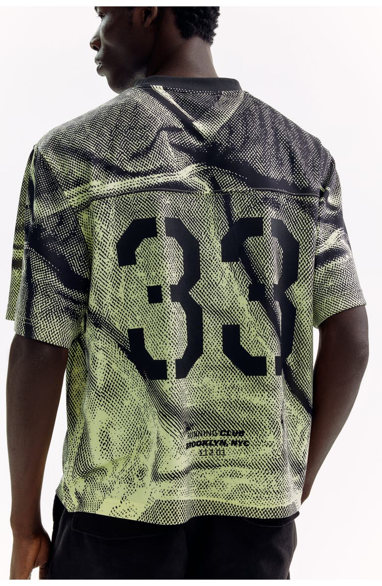 H&M Oversized Fit Boxy-style Printed T-shirt, Alternate, color, Light Green/33