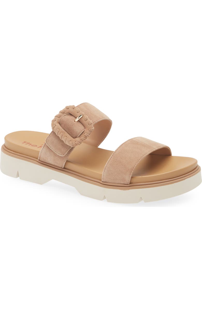 The FLEXX Atena Platform Slide Sandal, Main, color, Terra Camoscio