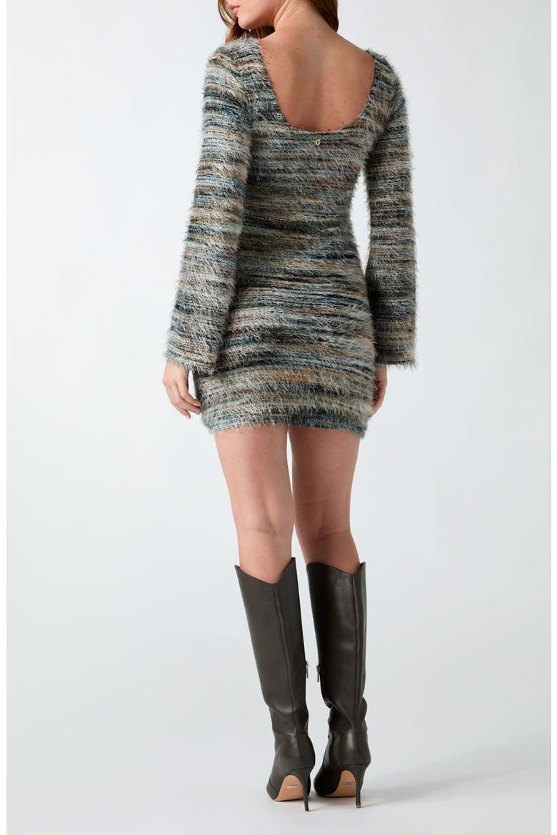 Justina Space Dyed Long Sleeve Minidress, Alternate, color, F8KP-DARK