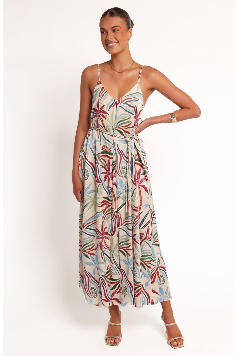 Riva Mixed Print Maxi Dress, Alternate, color, TAHITIAN TIDE