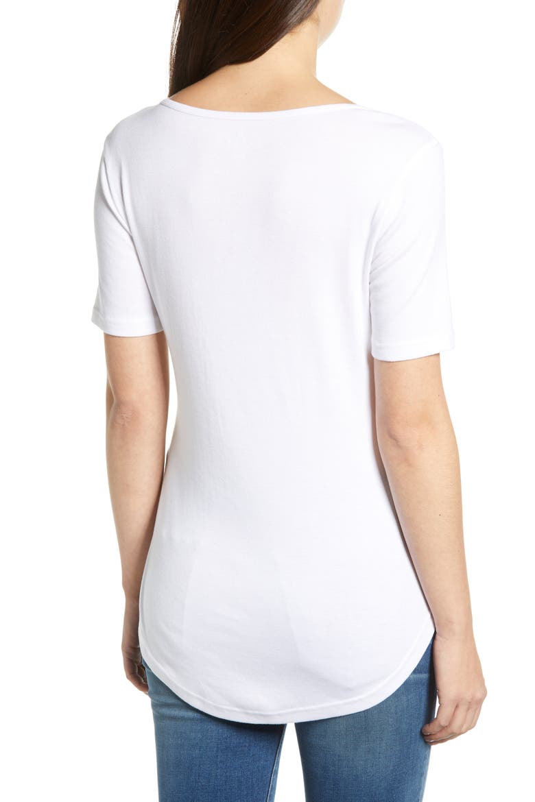 Henley Tee, Alternate, color, WHITE