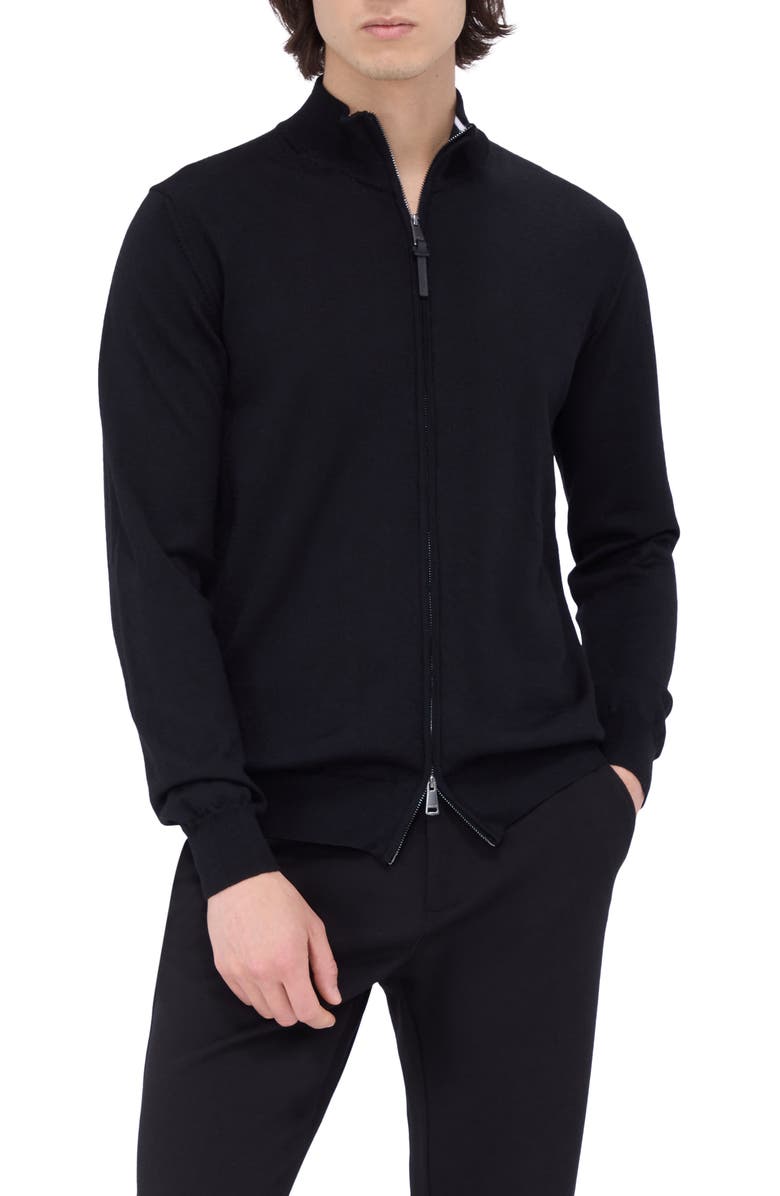 Bugatchi Merino Wool Full Zip Jacket, Main, color, 