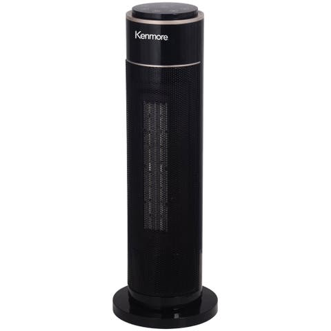 21 Inch Black Oscillating Tower Space Heater