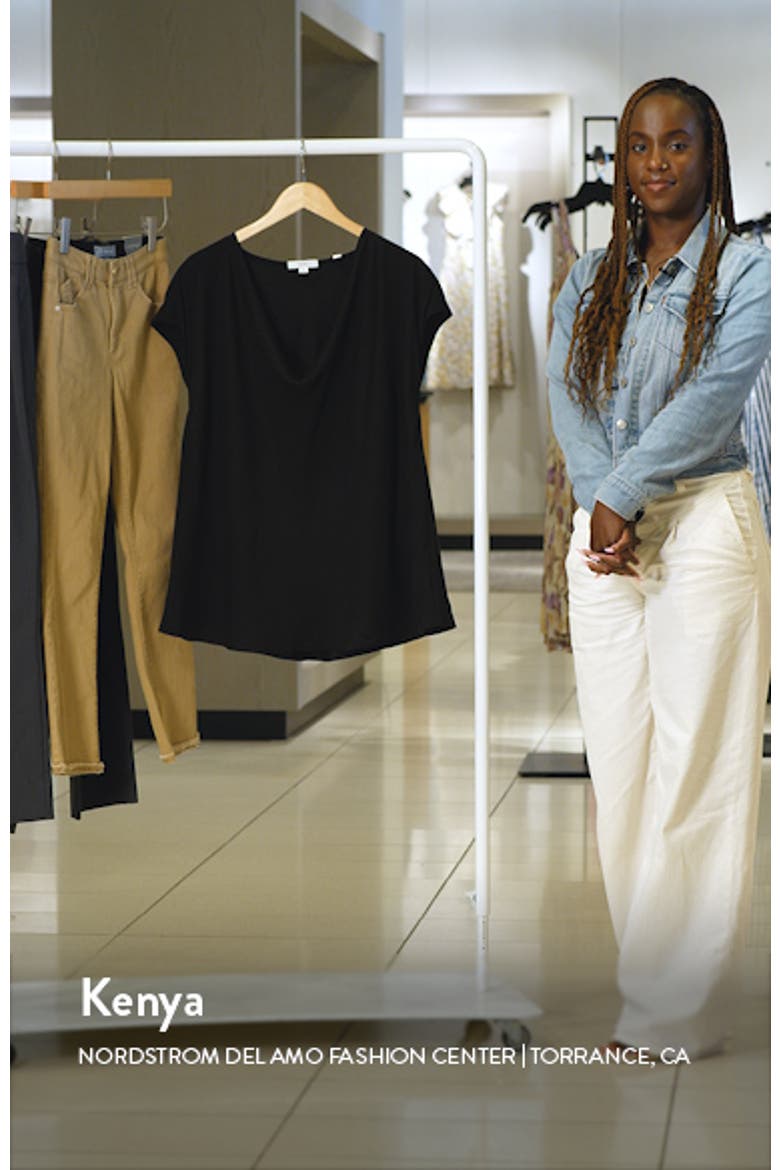 Cowl Neck Cap Sleeve Silk Blend Blouse video