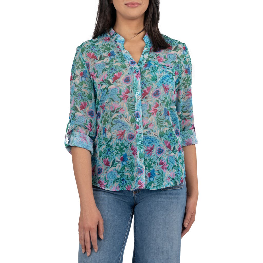 KUT FROM THE KLOTH KUT FROM THE KLOTH JASMINE CHIFFON BUTTON-UP SHIRT