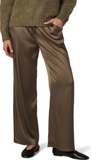 Joe's The Mina Satin Drawstring Wide Leg Pants