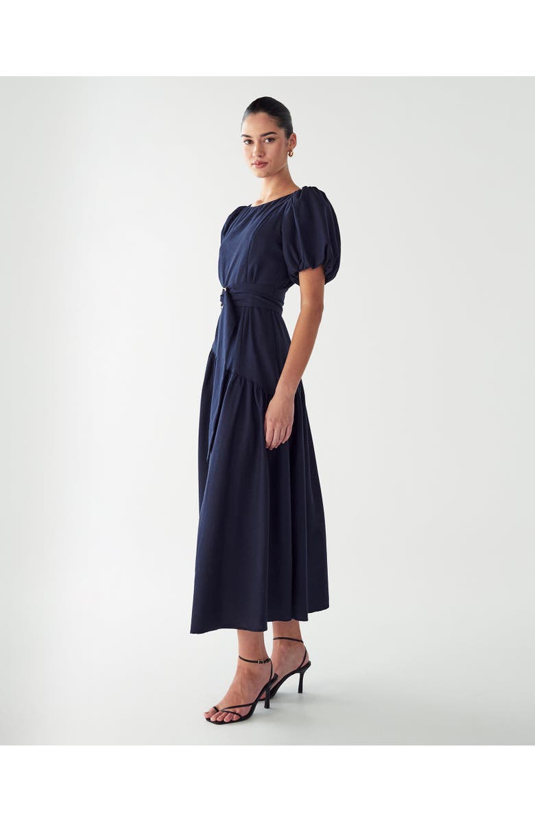 WILLA Elona Midi Dress, Alternate, color, Navy Blue