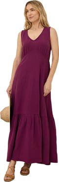 Pact Organic Cotton Double Gauze Beach To Brunch Dress
