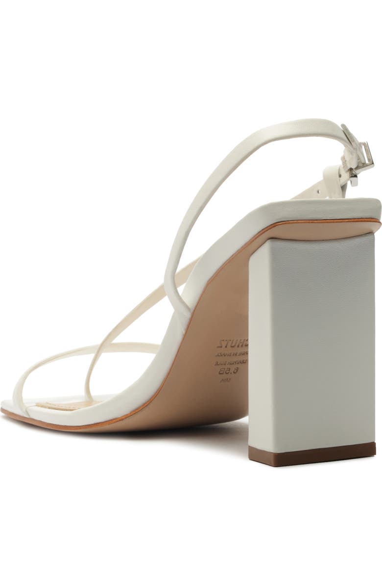 Schutz Heloise Block Heel Sandal, Alternate, color, White