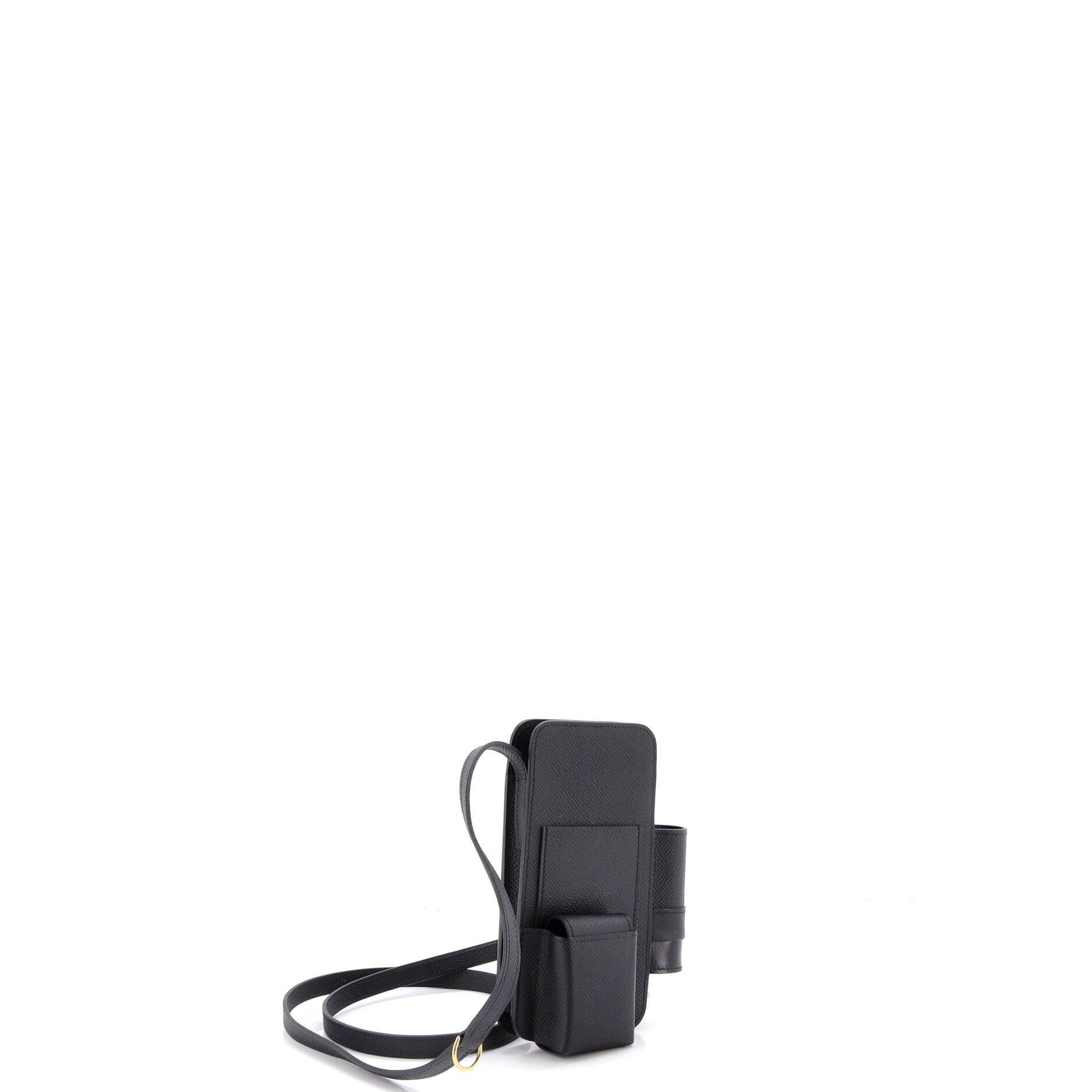 Pre-Owned Hermes Hermesway Phone Case Crossbody Bag Epsom, Alternate, color, Noir