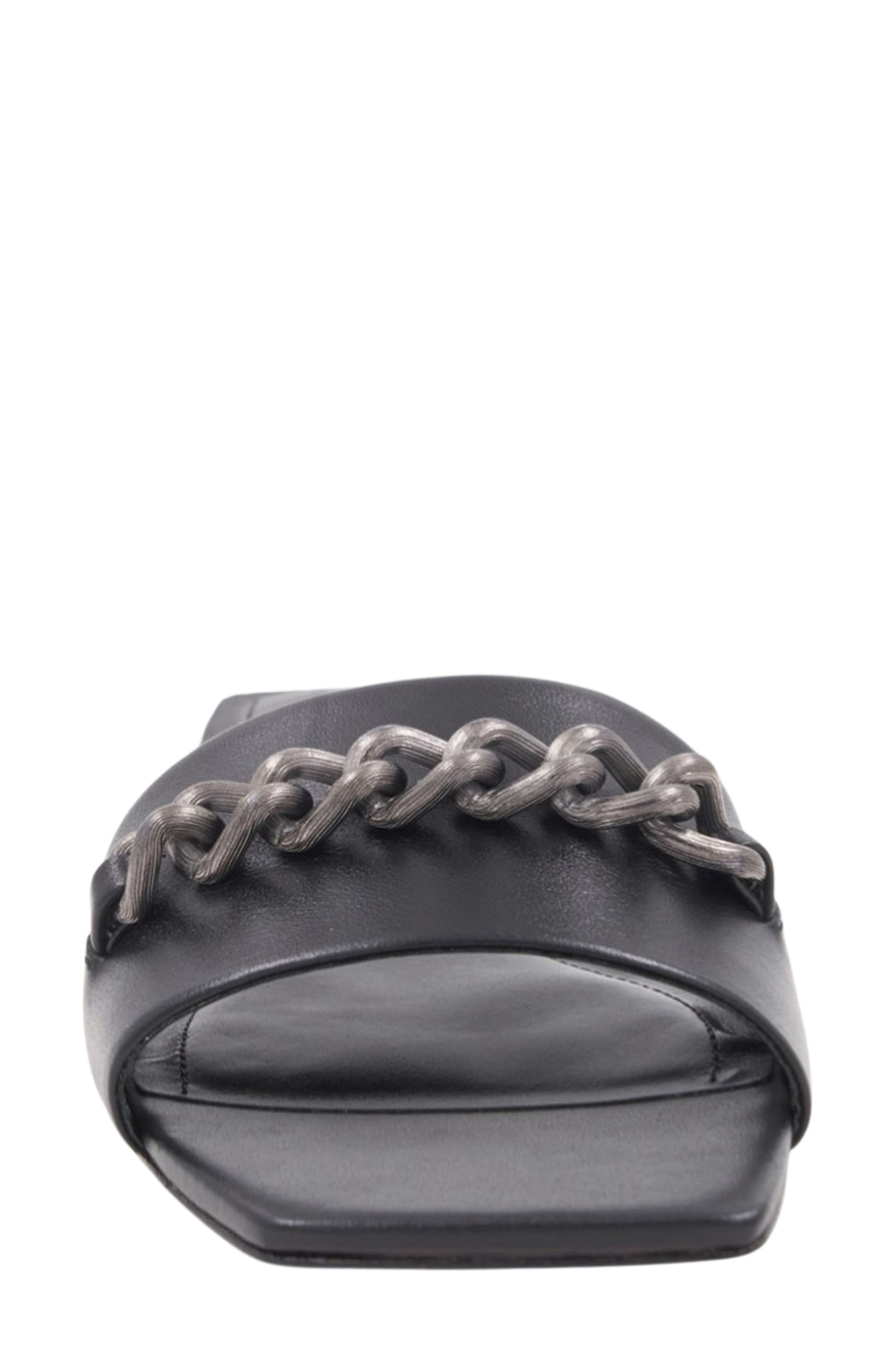 Alia Leather Slide Sandal, Alternate, color, BLACK LEATHER