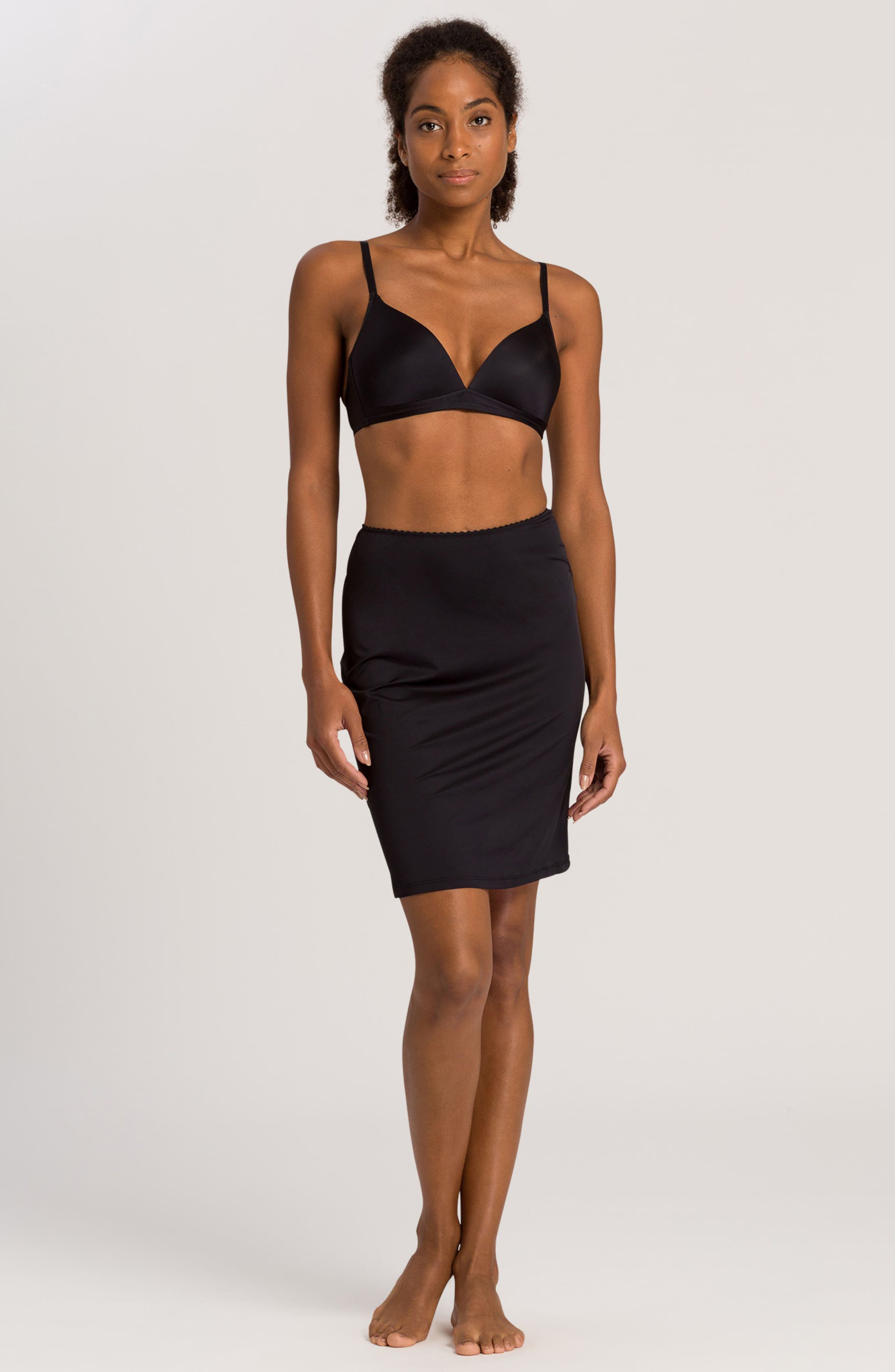 hanro satin deluxe slip dress Hanro Satin Deluxe Bodydress - Natural XS