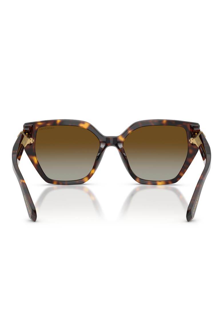 56mm Polarized Irregular Sunglasses, Alternate, color, HAVANA / BROWN GRADIENT POLAR