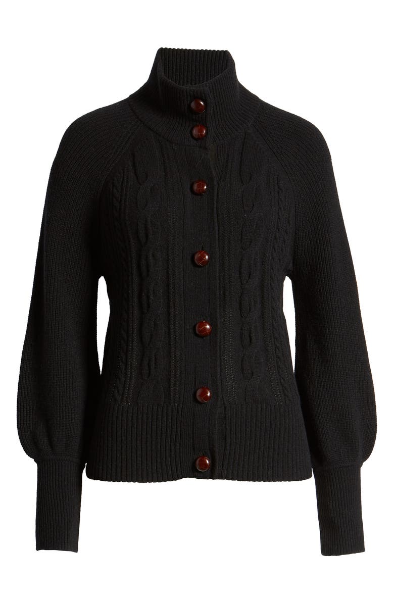 J.Crew Balloon Sleeve Cable Knit Cardigan, Alternate, color, 