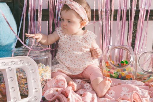 Deux Par Deux Baby Girl's Printed Organic Cotton Tunic And Leggings Set White With Pink Flowers In White With Pink Flowers