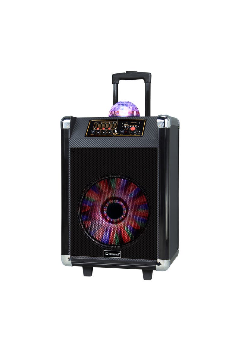12 Inch Portable Bluetooth Speaker Disco Ball Light, Main, color, Black