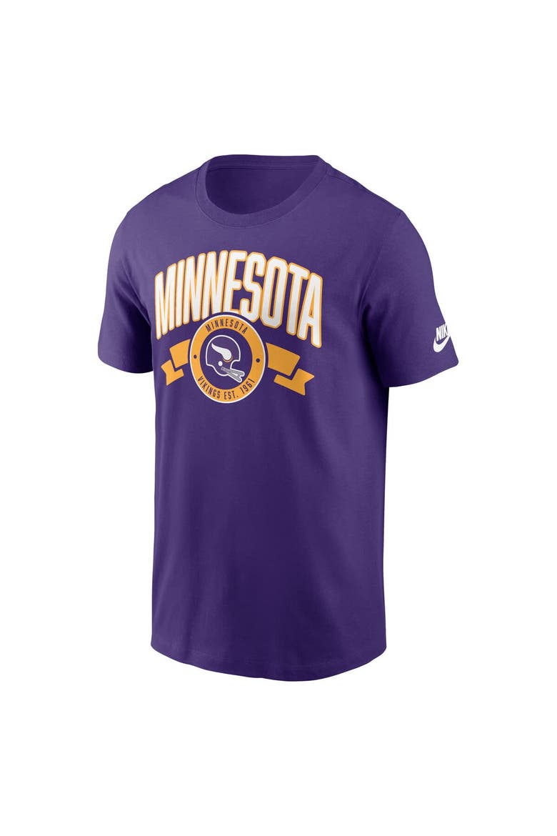 Men's Nike Purple Minnesota Vikings Rewind Front and Back Hit Essential T-Shirt, Alternate, color, Purple