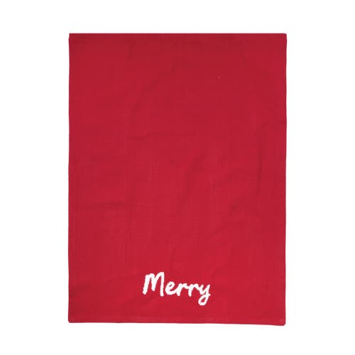 Carol & Frank A Christmas Holiday Tufted Solid Towel Collection In Red