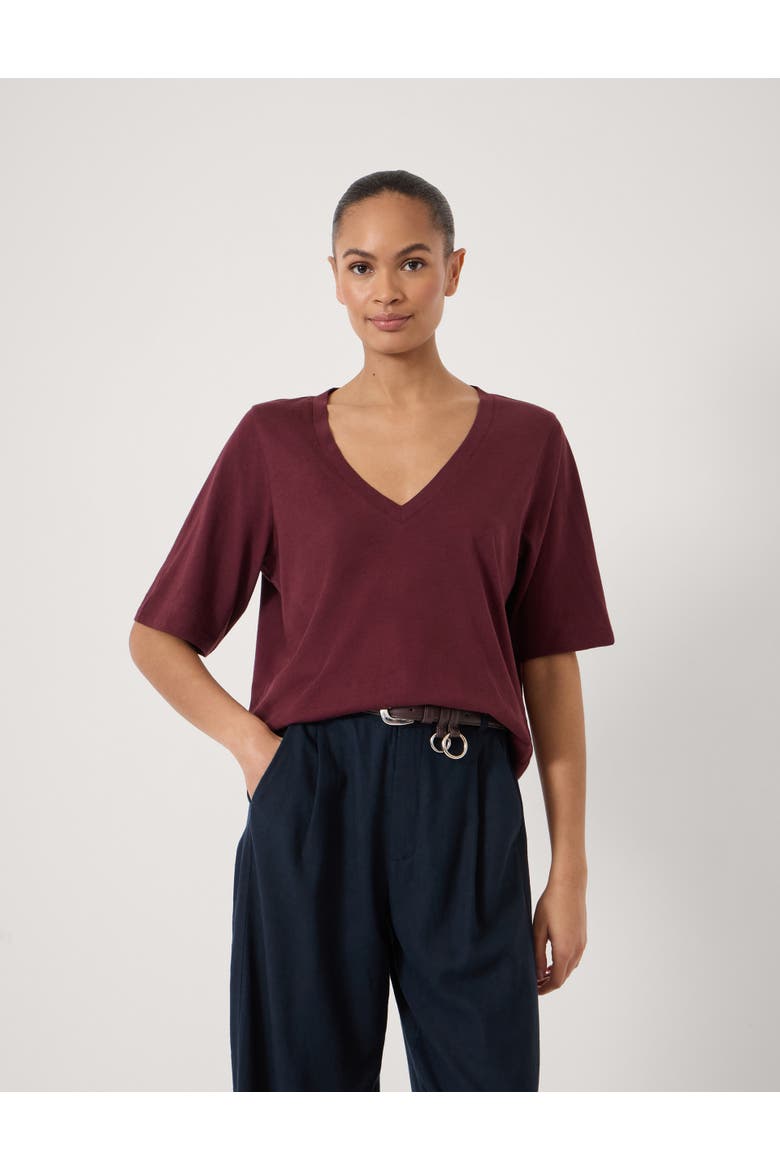 Reece V-Neck Drapey T-Shirt, Main, color, Candy Pink