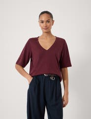 Hush Reece V-Neck Drapey T-Shirt