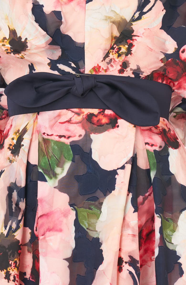 Carmen Marc Valvo Infusion Floral Print Chiffon Ballgown, Alternate, color,