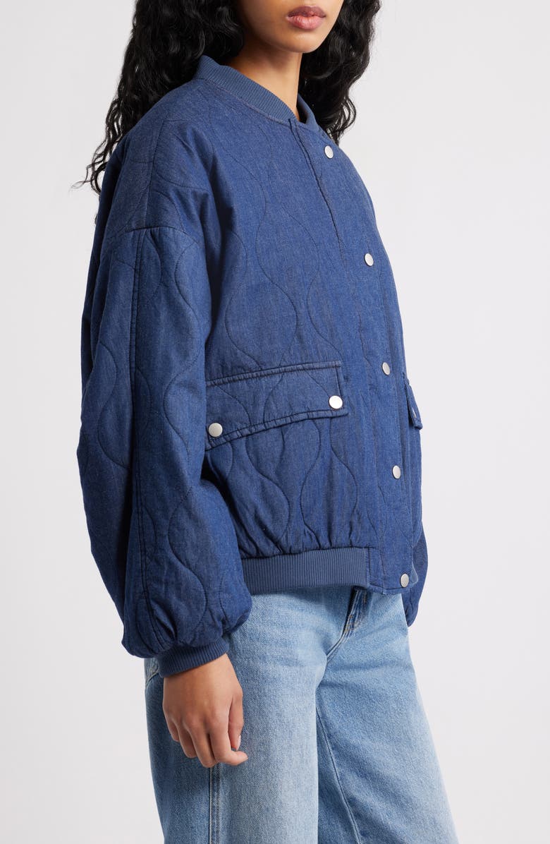 Petal
Pup Keah Onion Quilted Bomber Jacket, Alternate, color, Navy