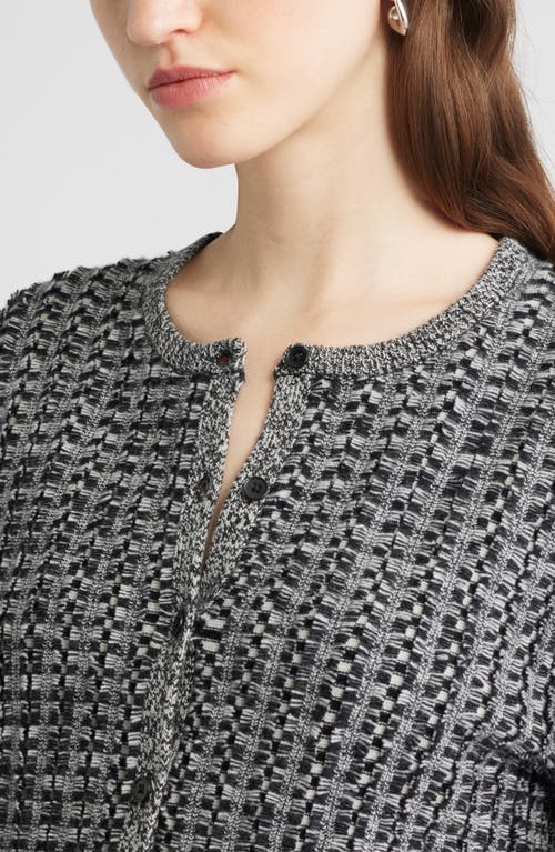 Nordstrom Textured Wool & Cashmere Cardigan In Gray