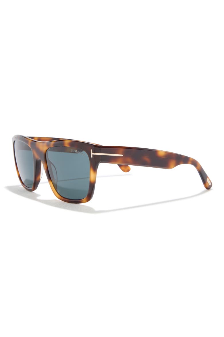 59mm Square Sunglasses, Alternate, color, BLONDE HAVANA / BLUE
