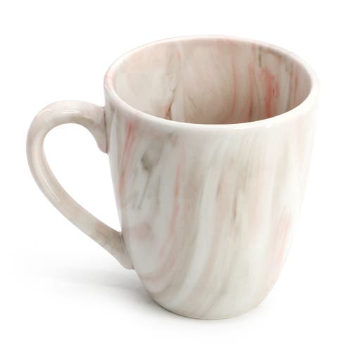 Elama Fine Marble 16 Piece Porcelain Dinnerware Set In Multi