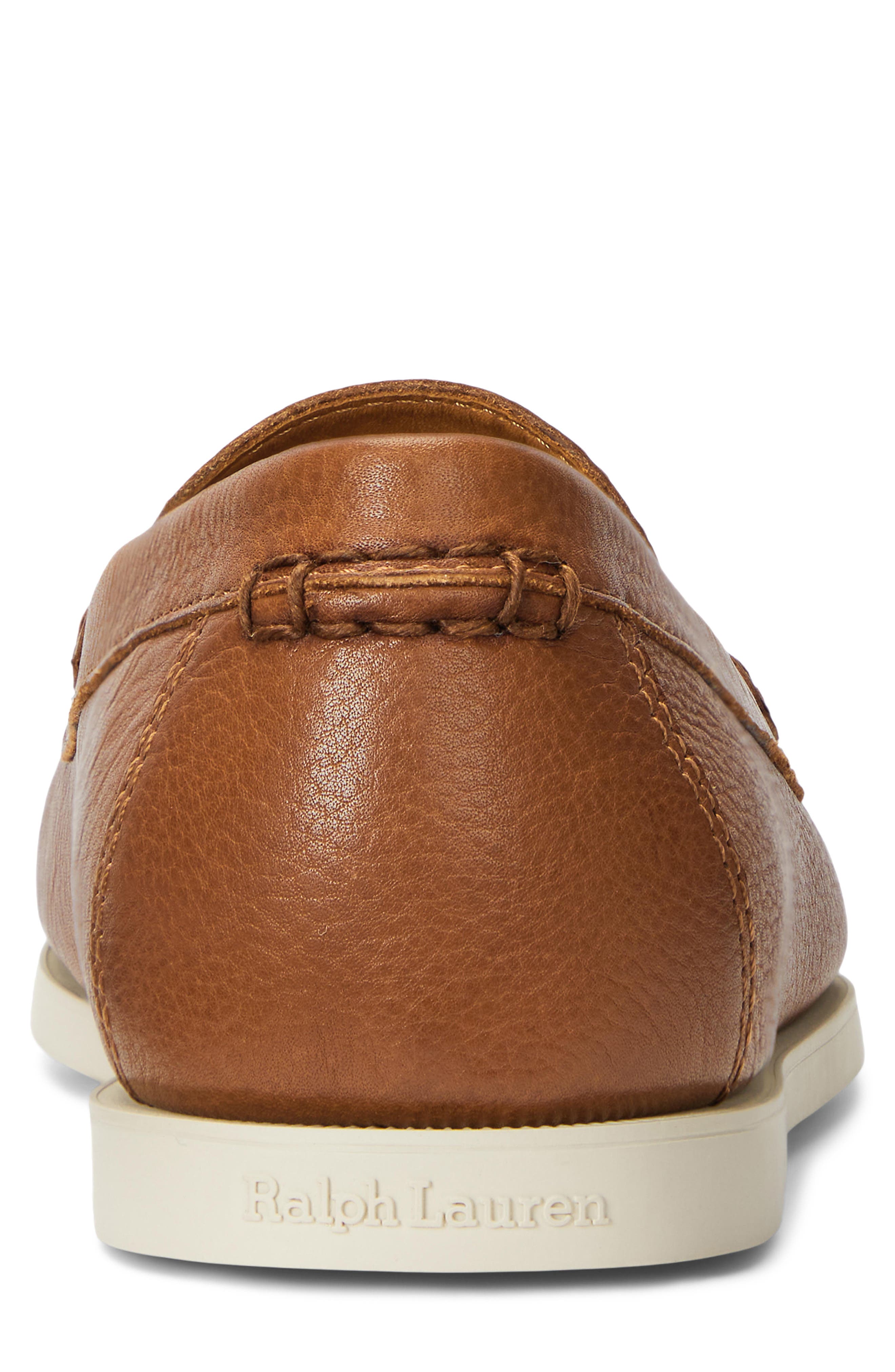 Ralph Lauren Merton Moc Toe Loafer, Alternate, color, Tan