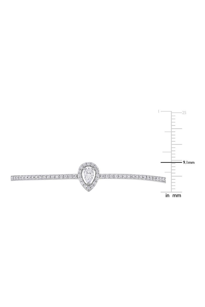 Lab Created Moissanite Bangle Bracelet, Alternate, color, WHITE
